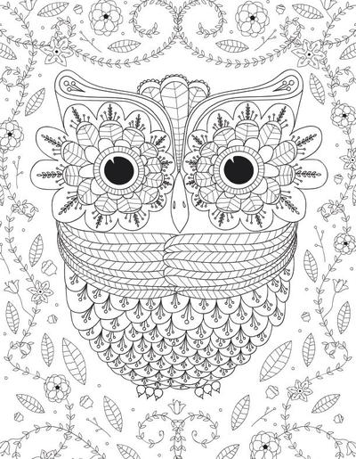 Download OWL Coloring Pages for Adults. Free Detailed Owl Coloring Pages