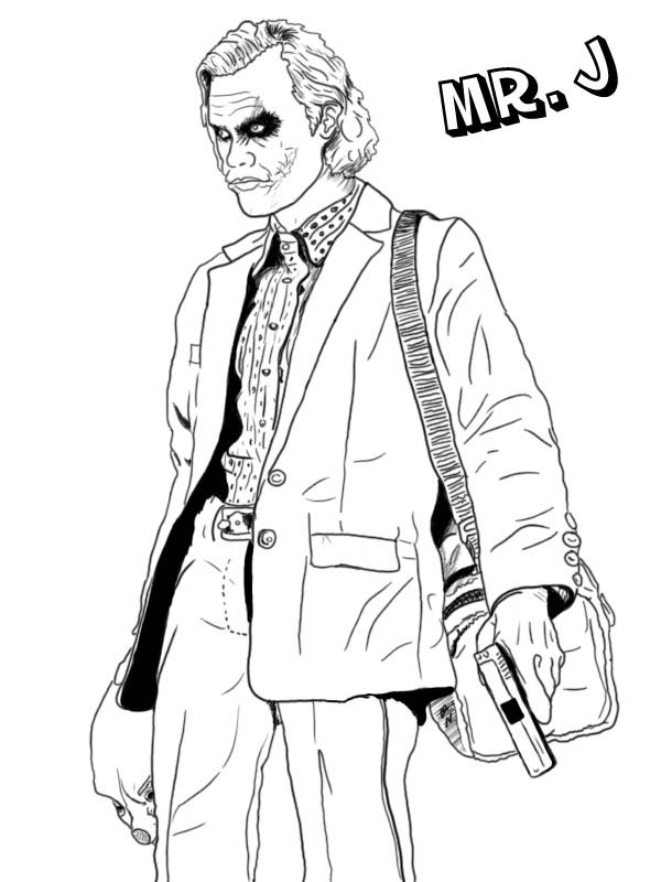 Coloring Pages For Boys Joker Coloring Batman Knight Mr Colouring Drawing Dark Adult 