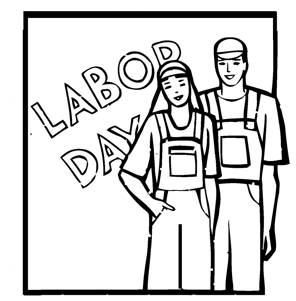 Labor Day Coloring Page Printable