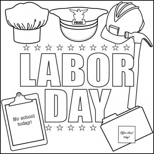 Labor Day Coloring Pages Banner