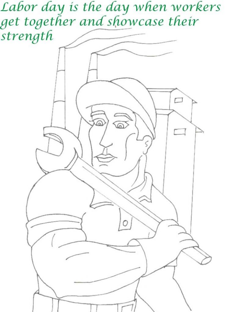 Labor Day Coloring Pages - Workers Strength