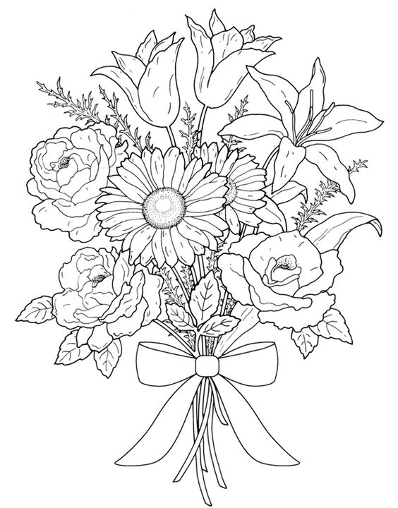 90 Printable Coloring Pages With Flowers , Free HD Download