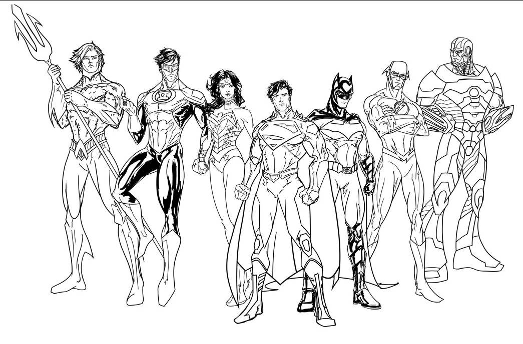 Free Printable Coloring Pages Justice League