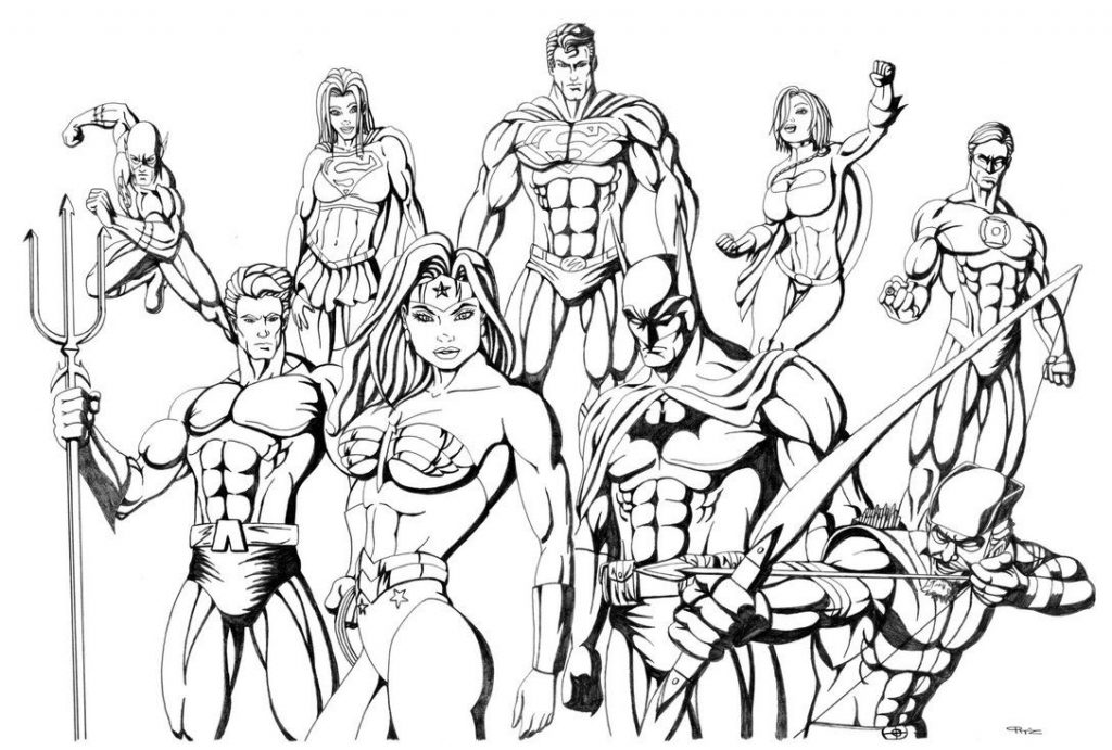 Free Printable Justice League Coloring Page