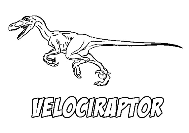 Free Printable Velociraptor Coloring Pages