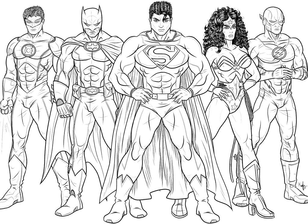 justice league coloring