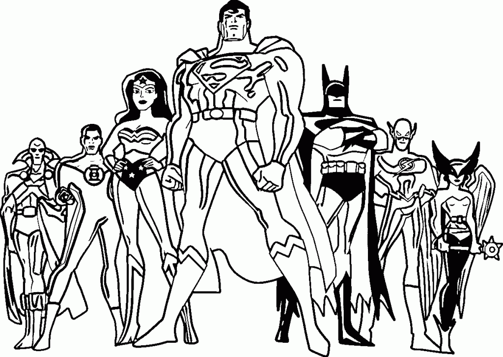 Justice League Coloring Pages Printable