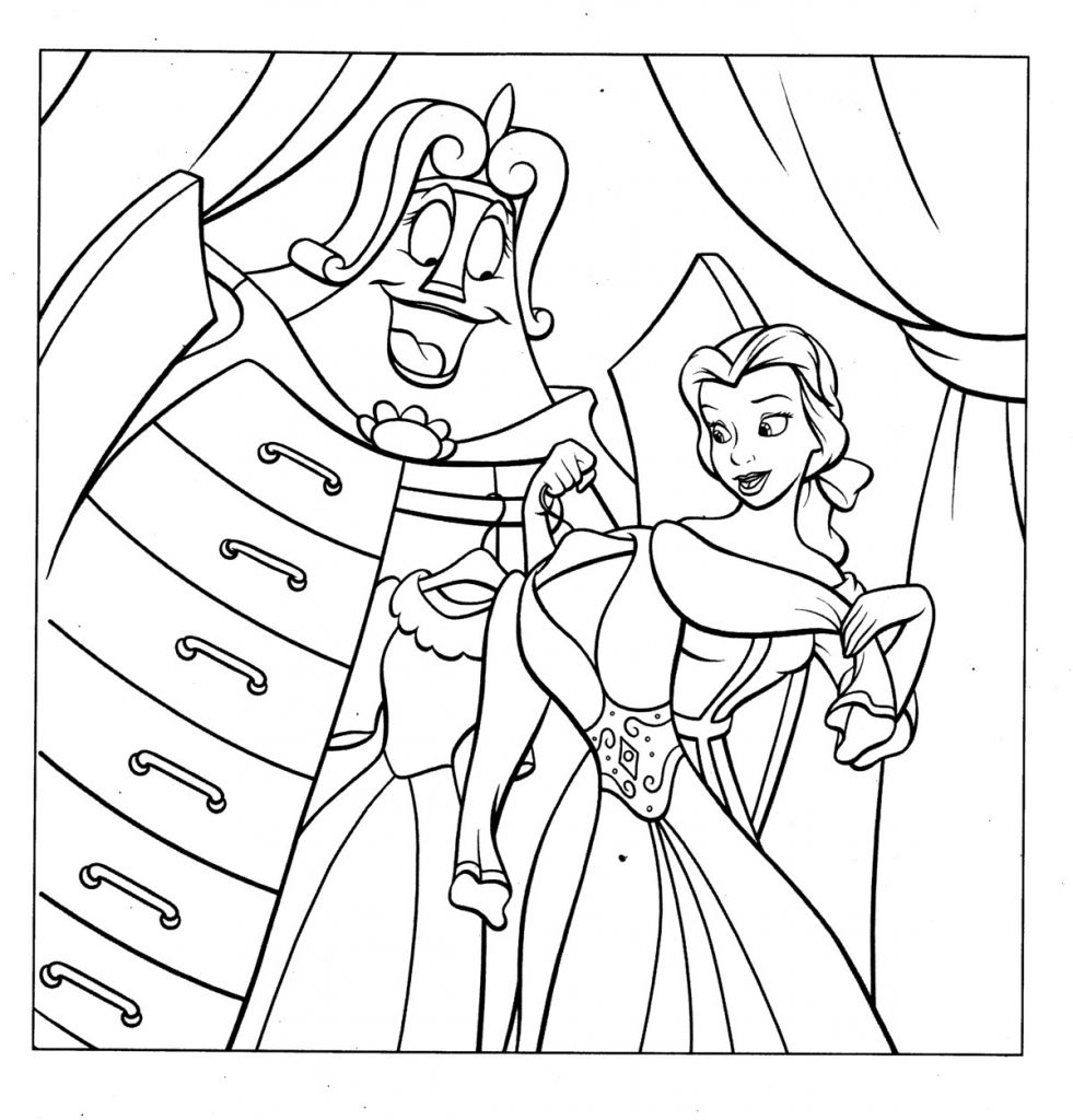 Belle Princess Coloring Pages