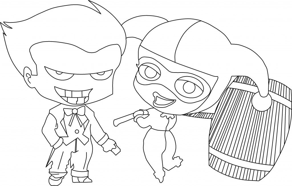 Cartoon Suicide Squad Coloring Pages
