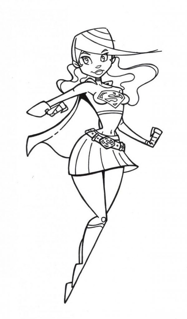 DC Supergirl Coloring Pages