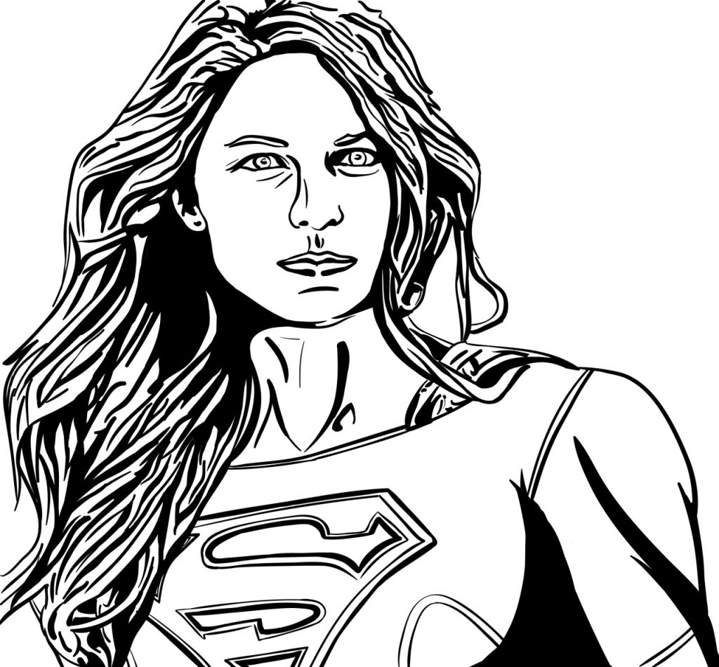 Female Superhero - Supergirl Coloring Pages