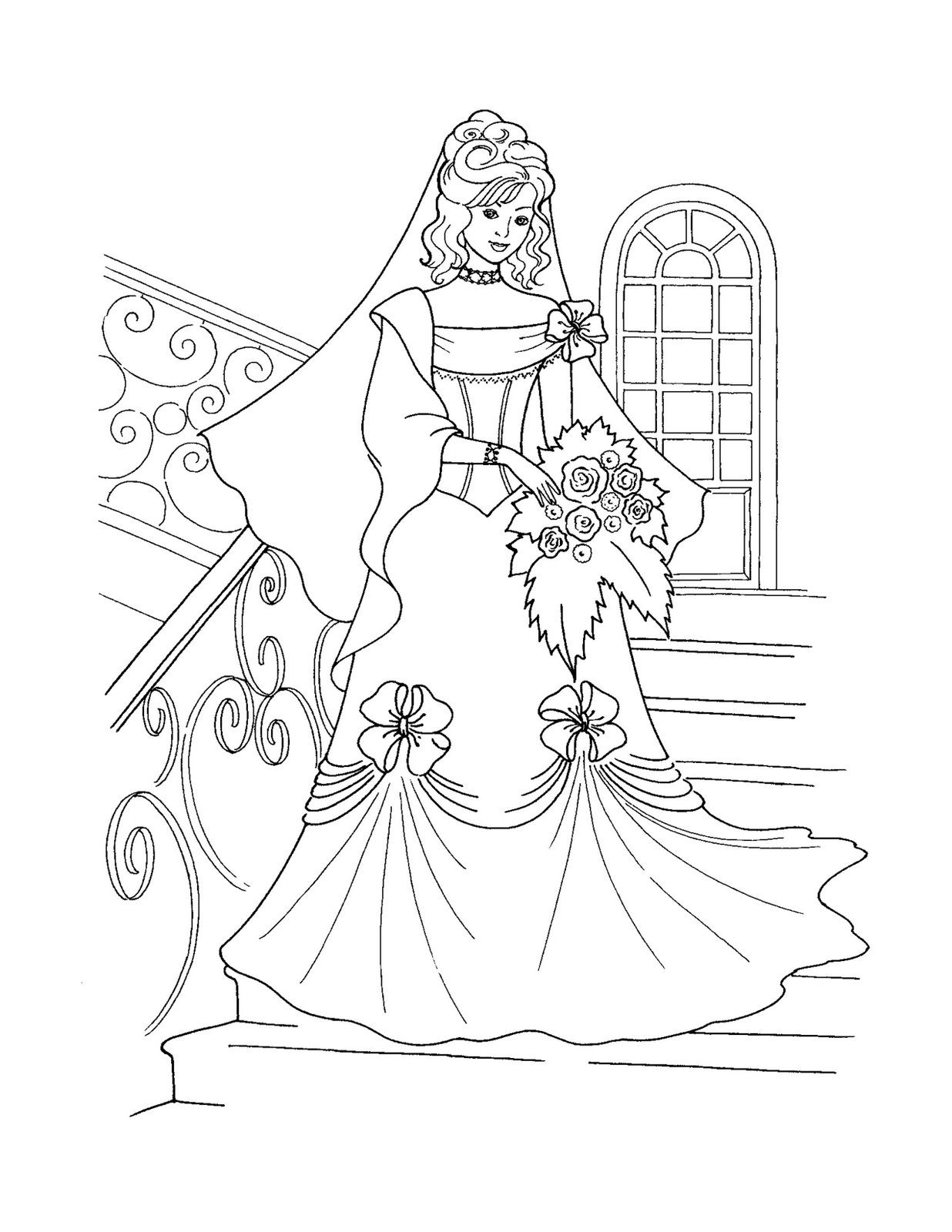 Fairytale Princess Coloring Book for Kids & Adults 