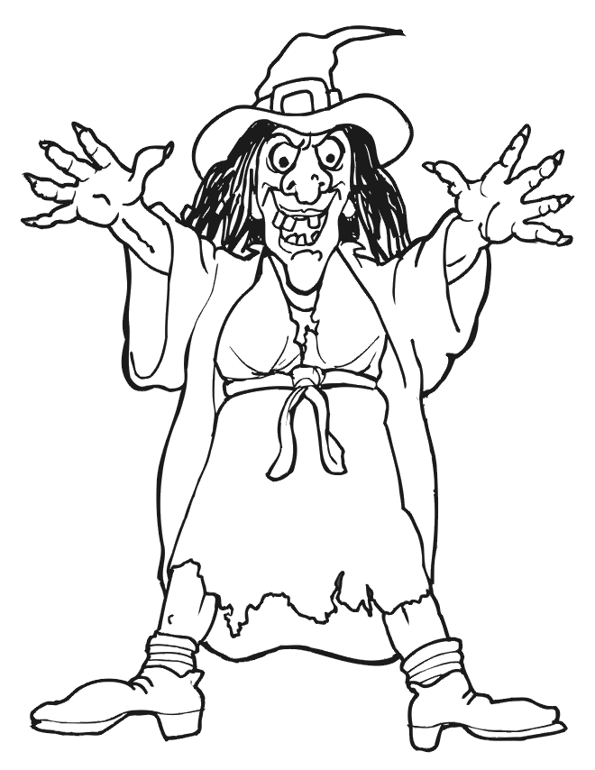 Getchya Witch - Scary Coloring Pages