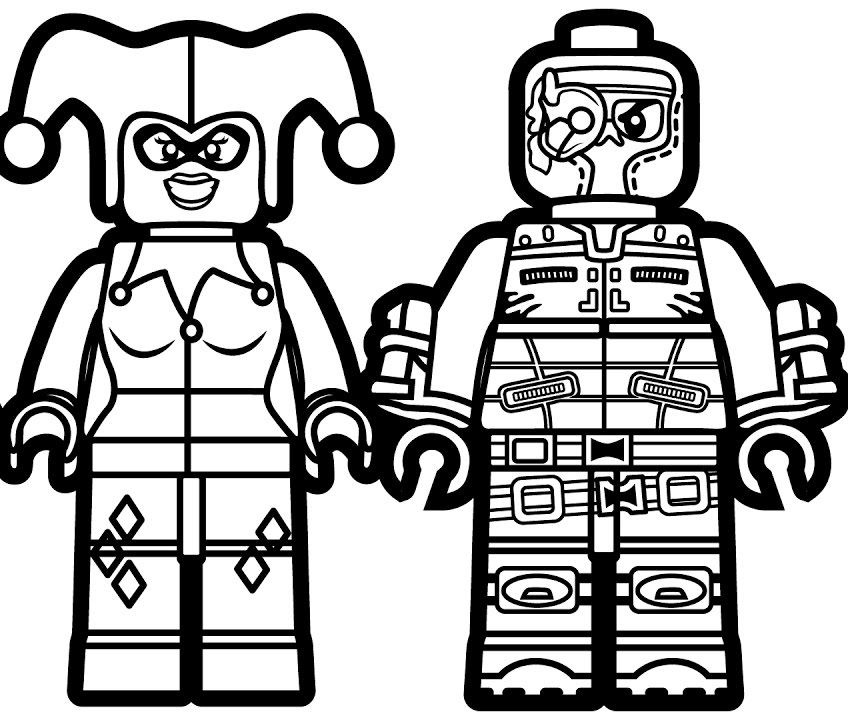 Lego Harley Quinn coloring Page