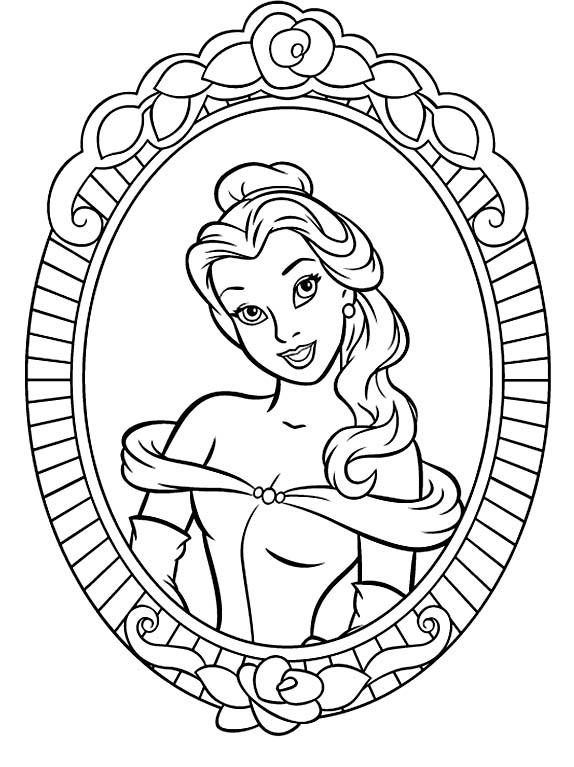 Princess Coloring Pages Printable Belle