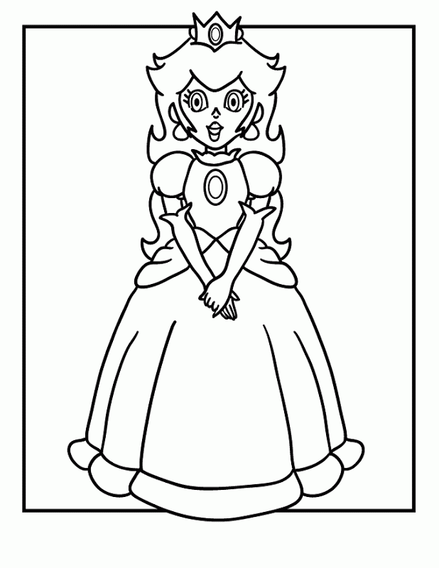 Princess Peach - Super Mario Coloring Pages