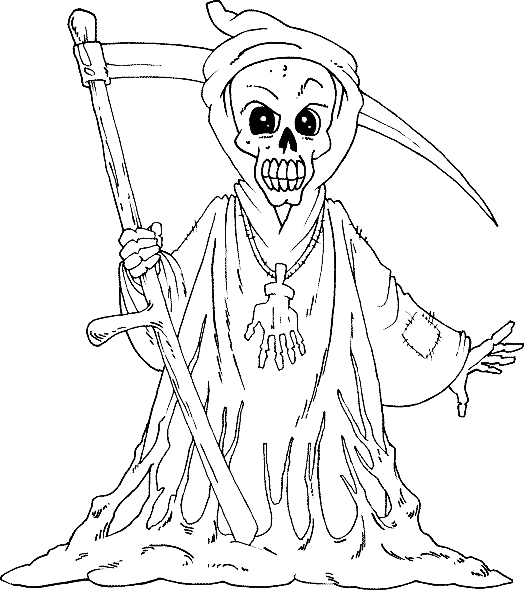 Reaper - Scary Coloring Pages