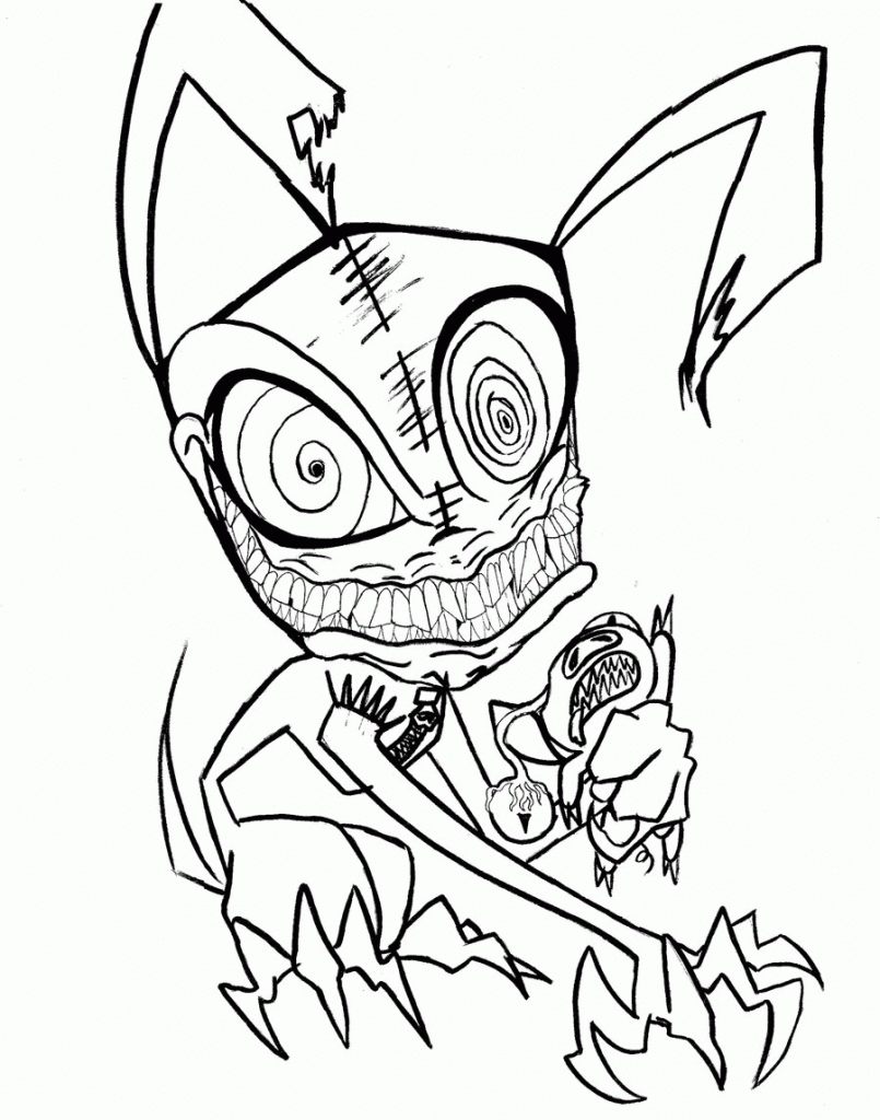 Scary Coloring Pages Printable