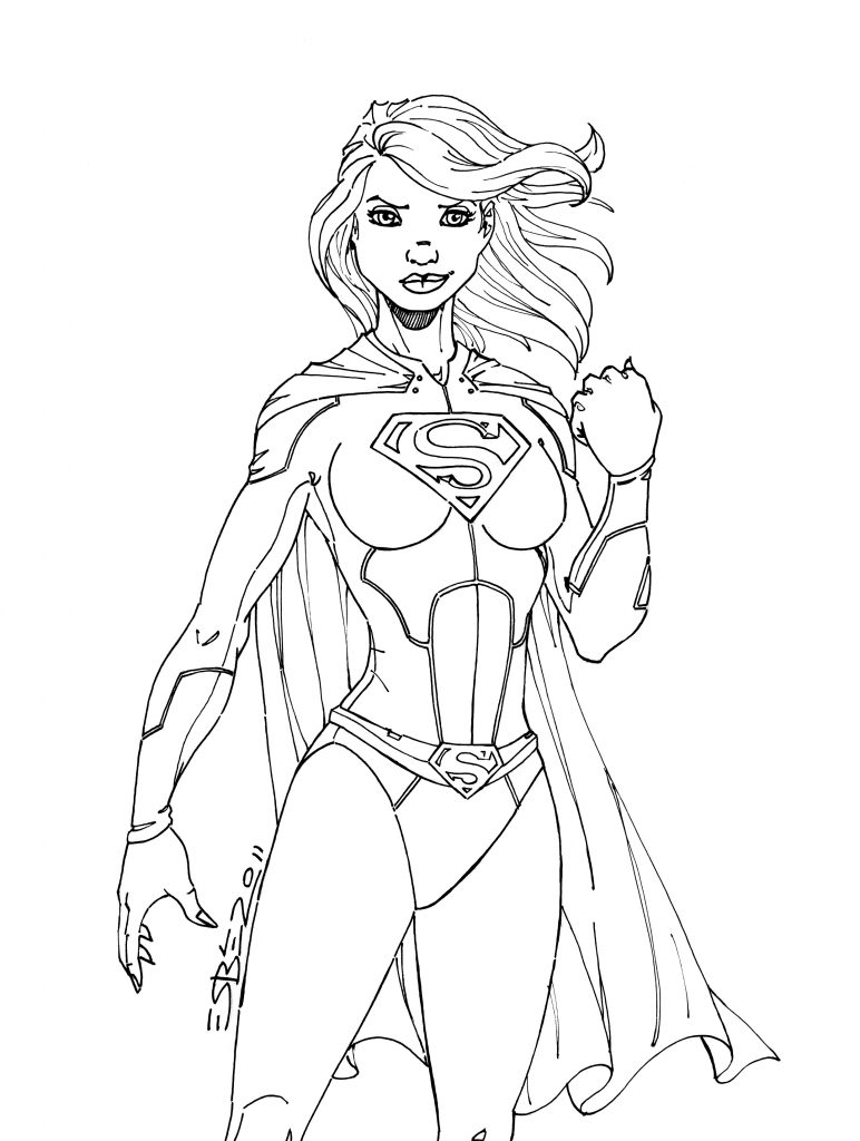 Supergirl Coloring Page Printable