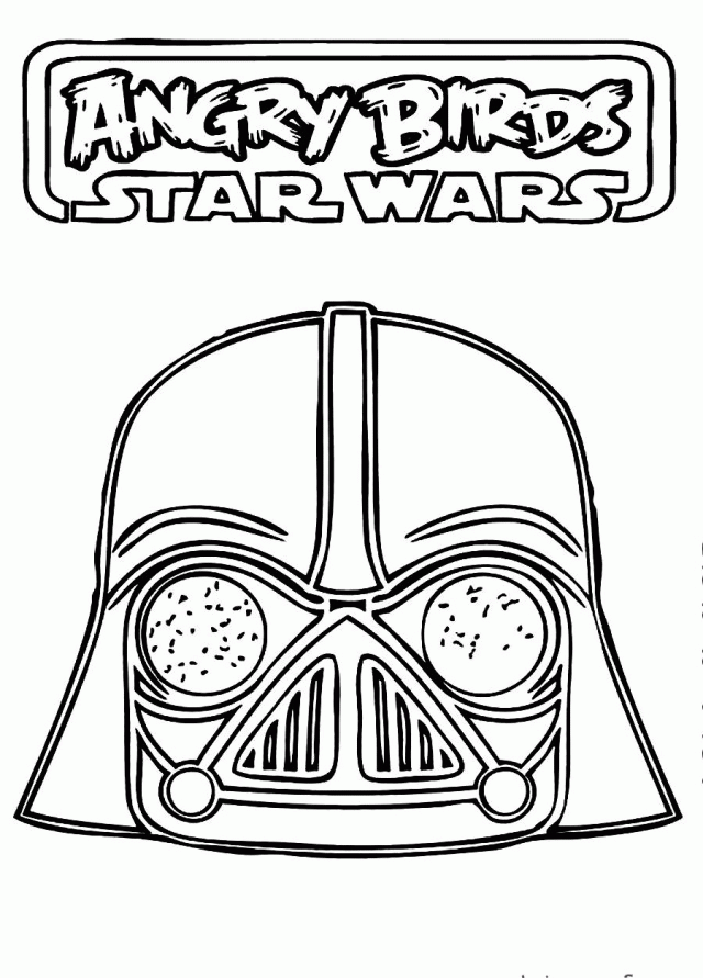 Angry Birds Darth Vader Coloring Pages