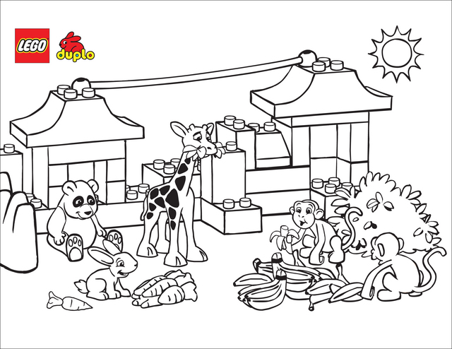 Animals Lego Coloring Pages