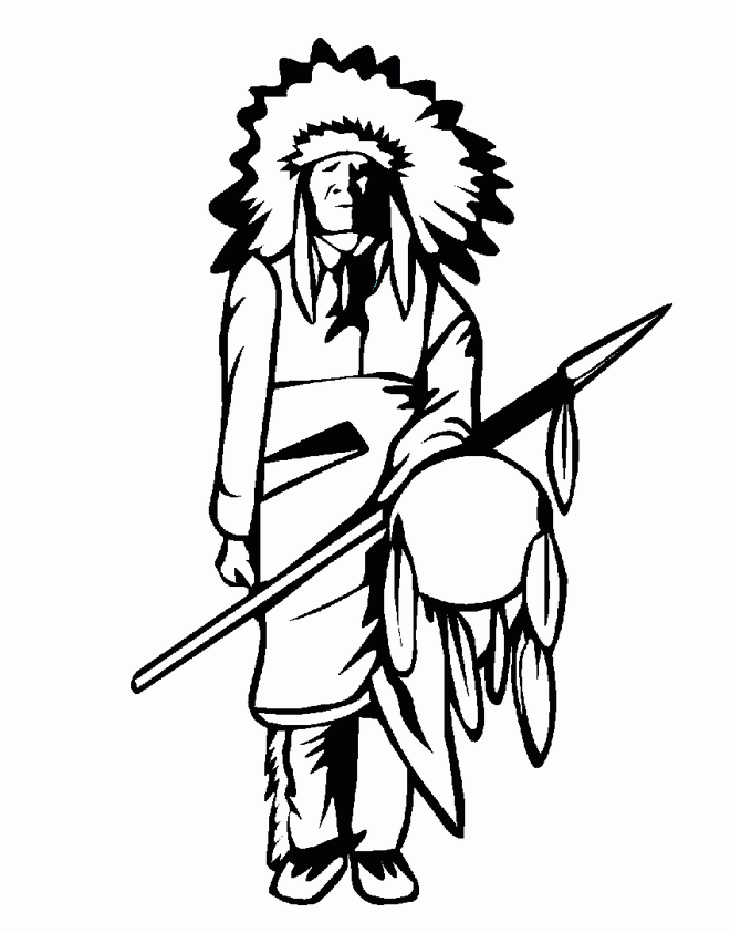 Chief - Indian Coloring Pages