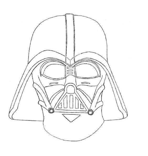 Darth Vader Mask Coloring Page