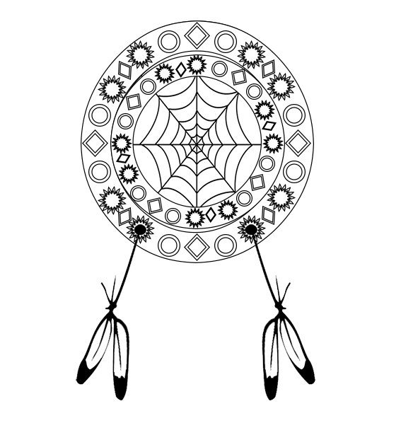 Dream Catcher - Indian Coloring Page