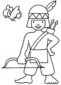 Easy Indian Coloring Pages
