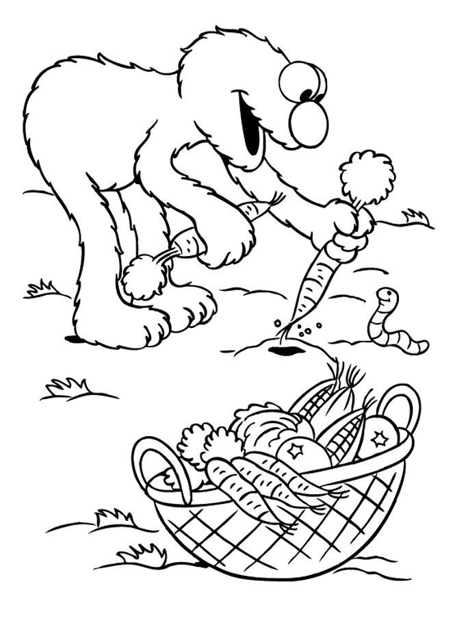 Elmos Harvest Coloring Pages