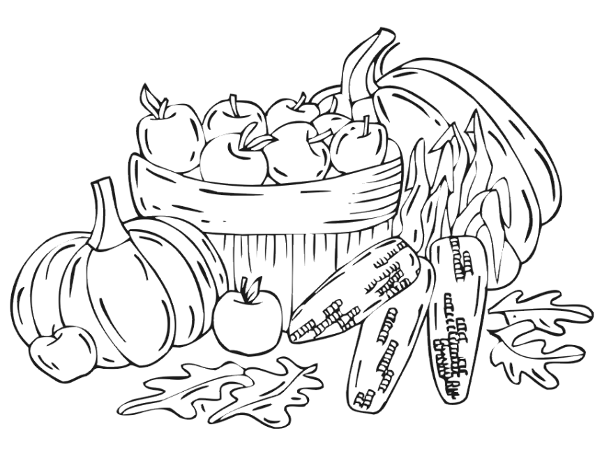Free Fall Harvest Coloring Pages