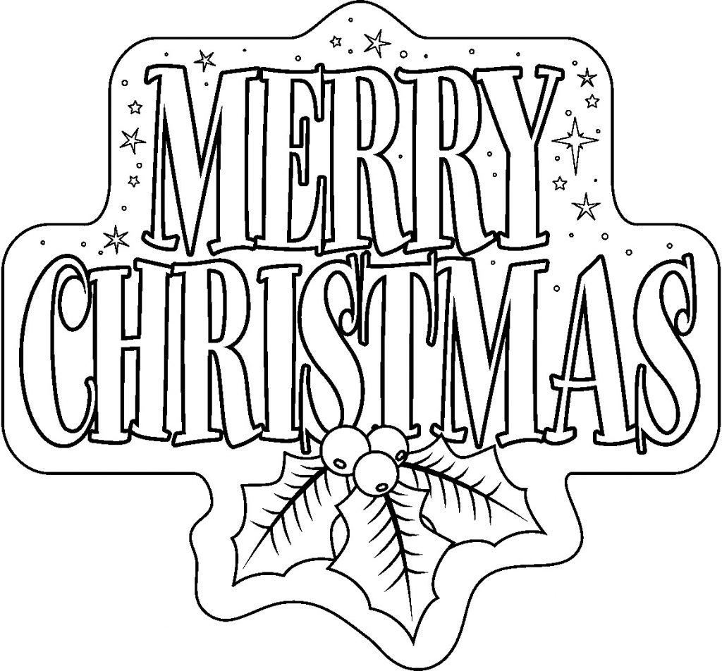 Free Printable Merry Christmas Coloring Pages