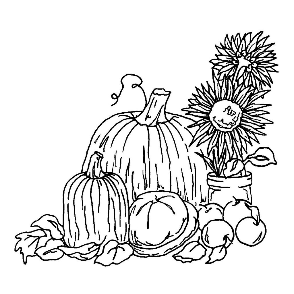 Harvest Coloring Pages Printables