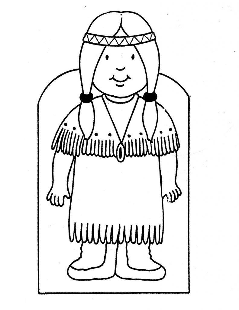 Indian Coloring Page