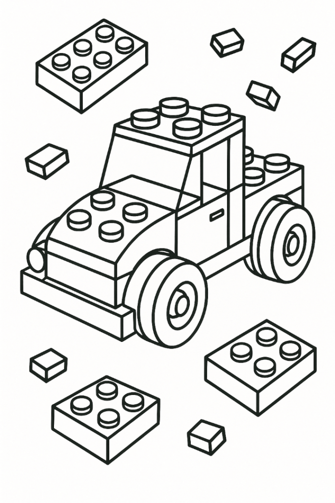 Lego Car Coloring Page