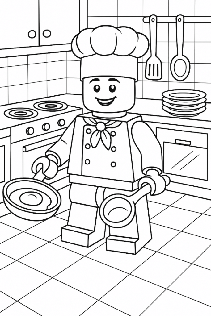 Lego Chef Coloring Page