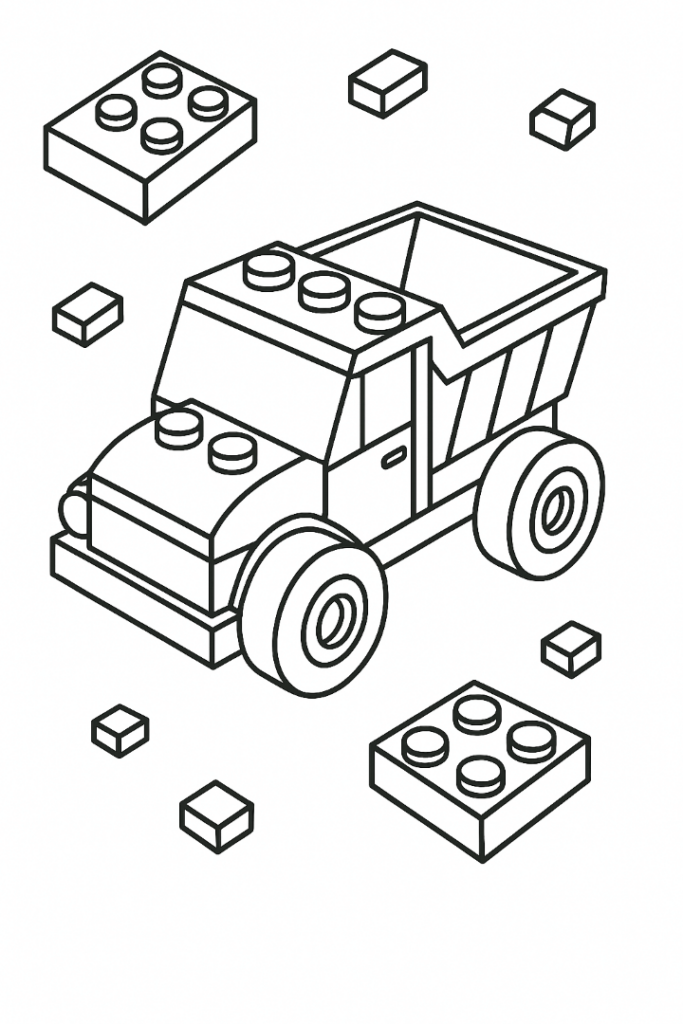 Lego Dumptruck Coloring