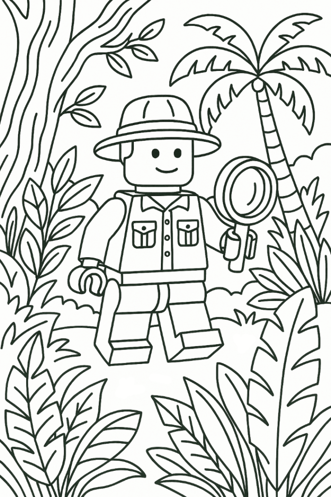 Lego Safari Coloring Page