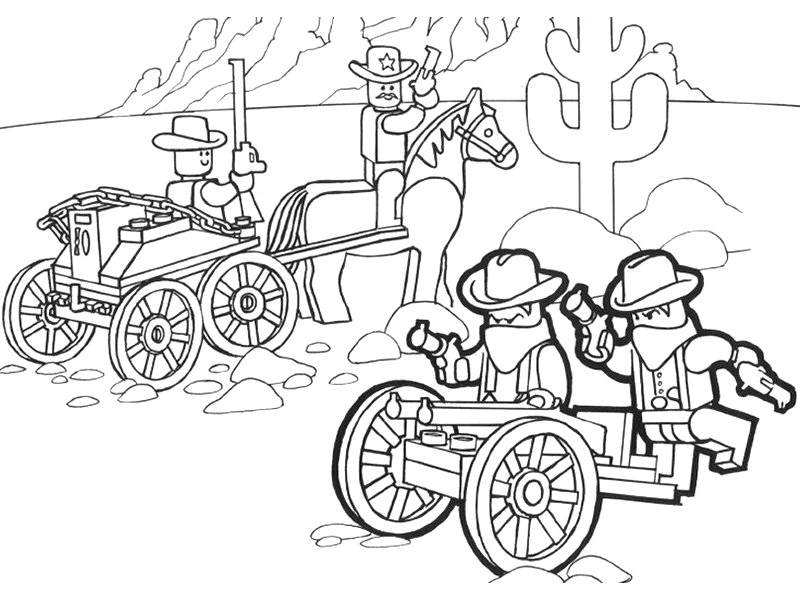 Lego Wild West - Lego Coloring Pages