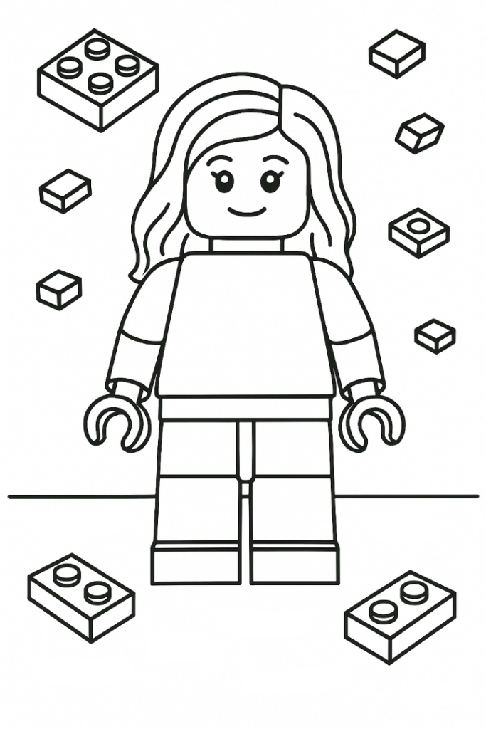 Lego Woman Coloring Page
