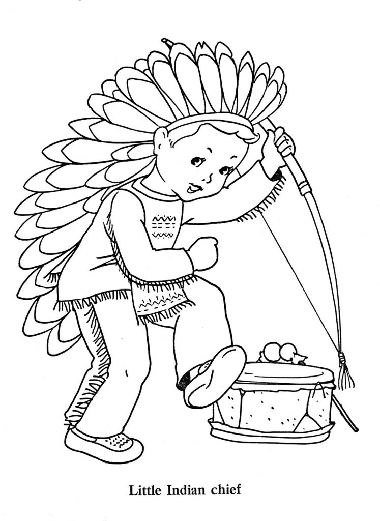 Little Indian Chief - Indian Coloring Pages