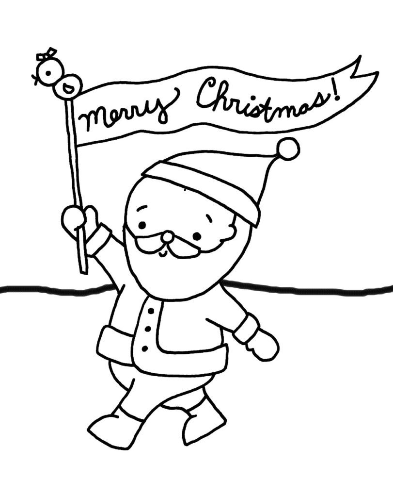 Merry Christmas Coloring Pages - Banner