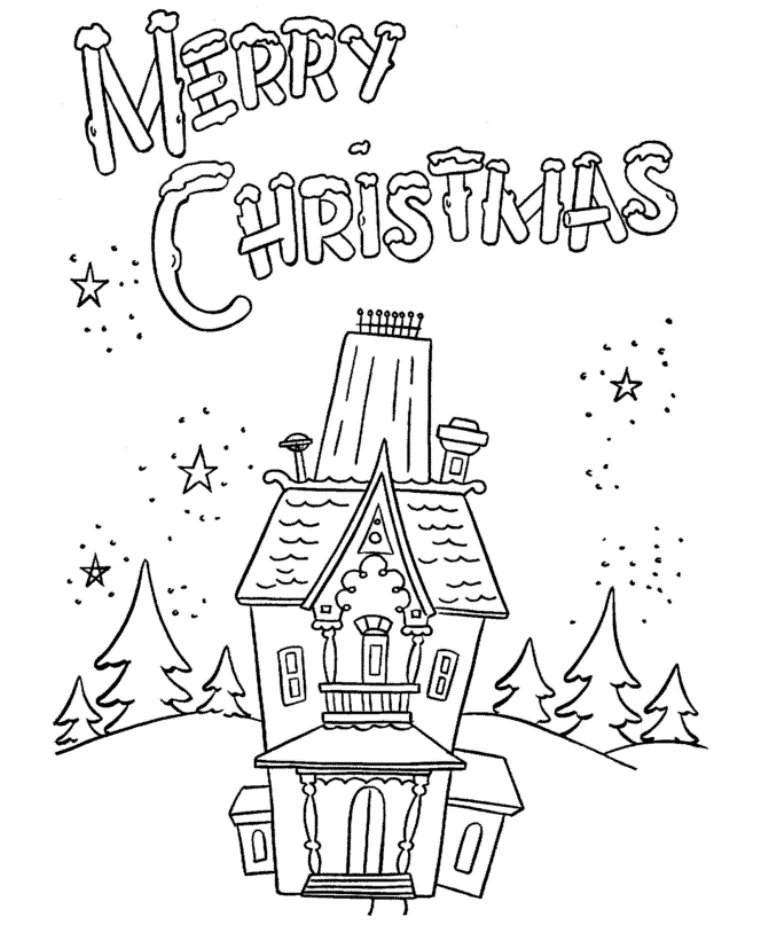 Free Printable Merry Christmas Coloring Pages