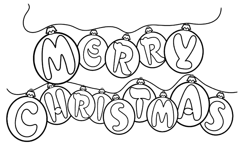 Merry Christmas Coloring Pages - Ornaments