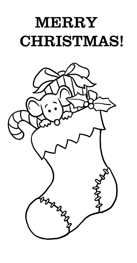 Merry Christmas Coloring Pages - Stocking