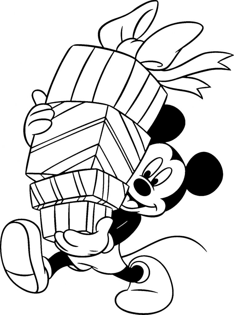 Mickey Mouse - Disney Christmas Coloring Pages