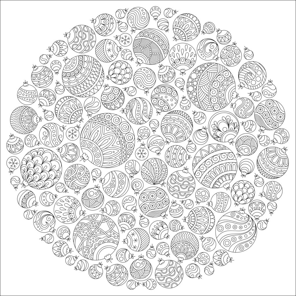 Ornament Mandala - Christmas Coloring Pages for Adults