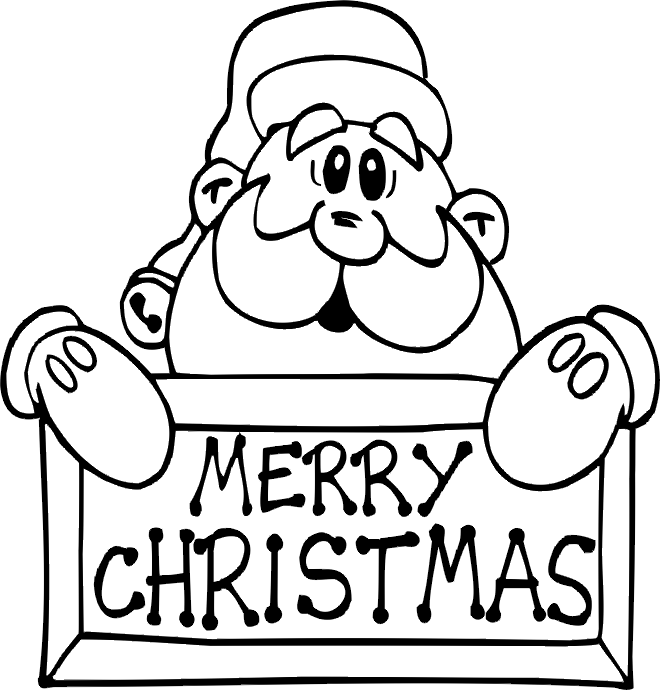 Santa - Merry Christmas Coloring Pages
