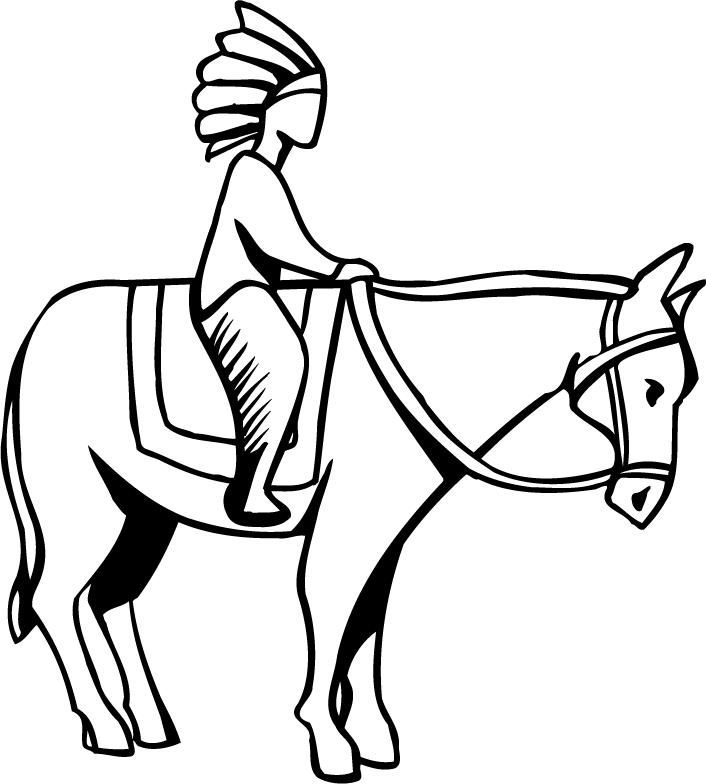 Simple Indian Coloring Page