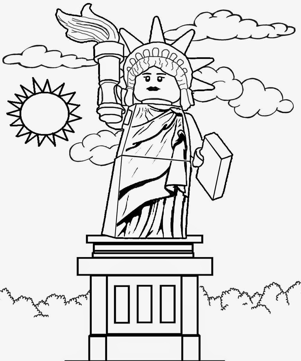 Statue of Liberty Lego City Coloring Pages